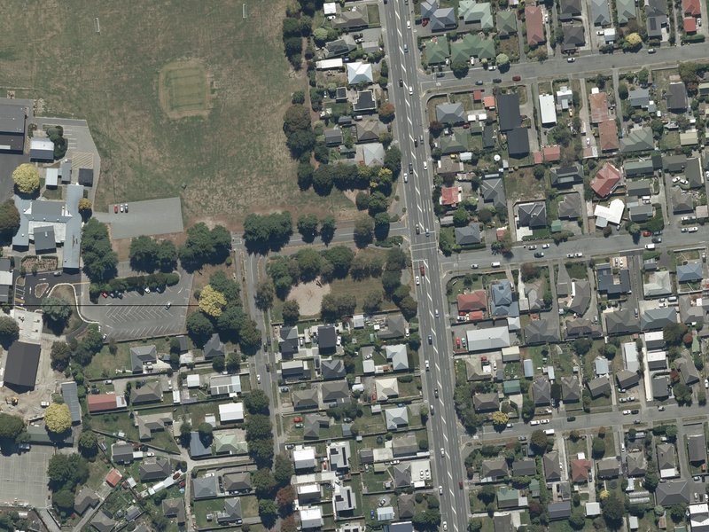 aerial view of Vicki Reserve and the ground around it