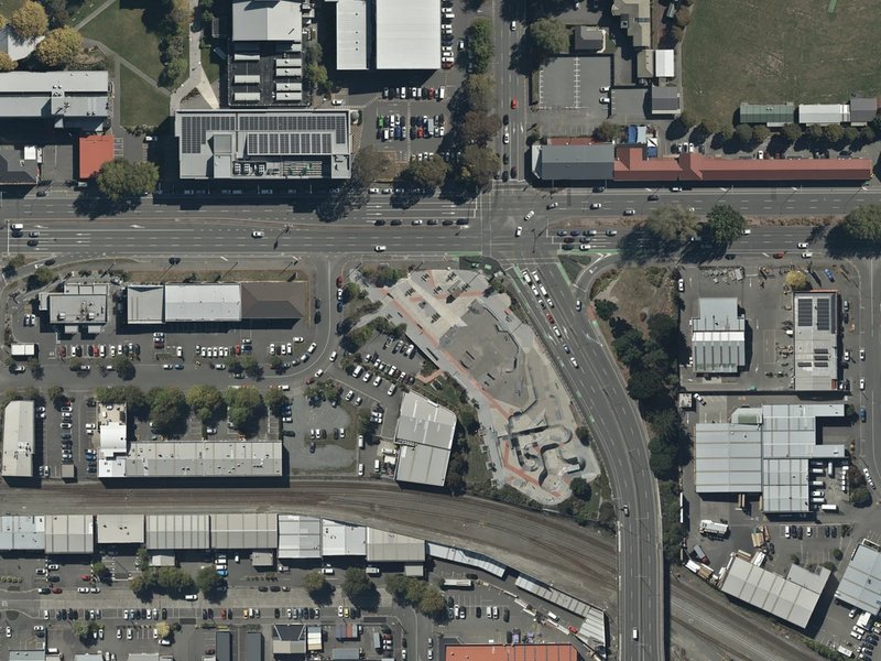 aerial view of Washington Way Reserve and the ground around it