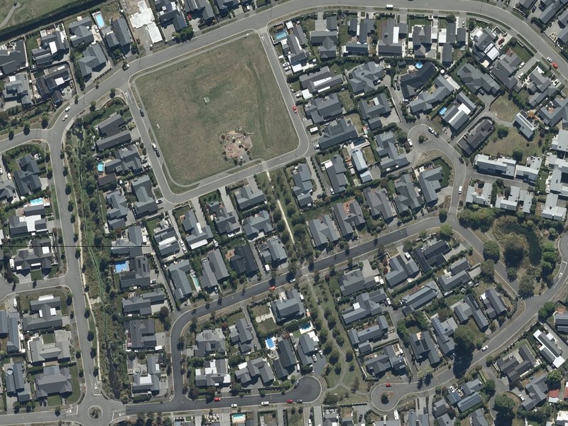aerial view of Timberlands Drainage Reserve and the ground around it