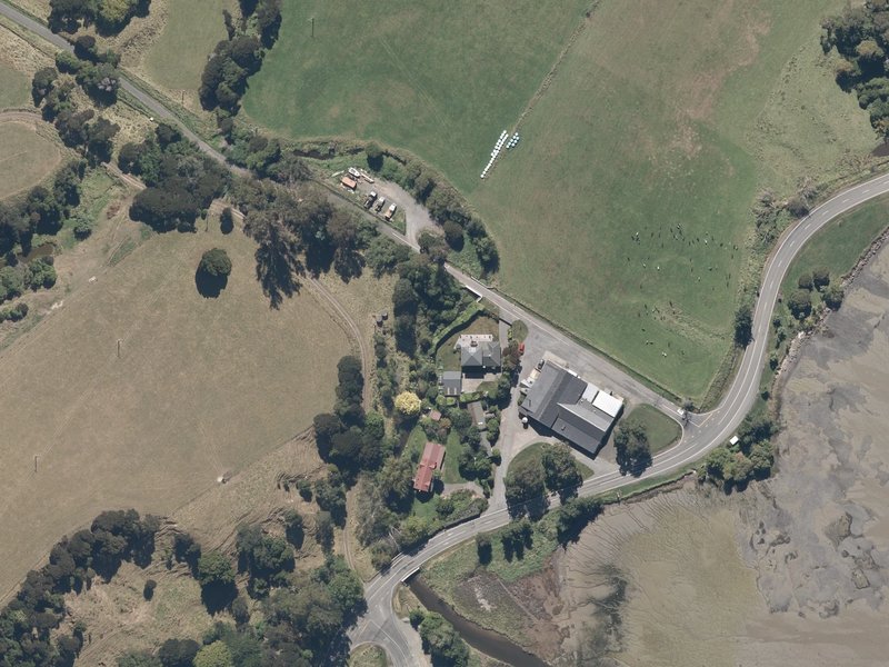 aerial view of Barrys Bay Streamside and the ground around it