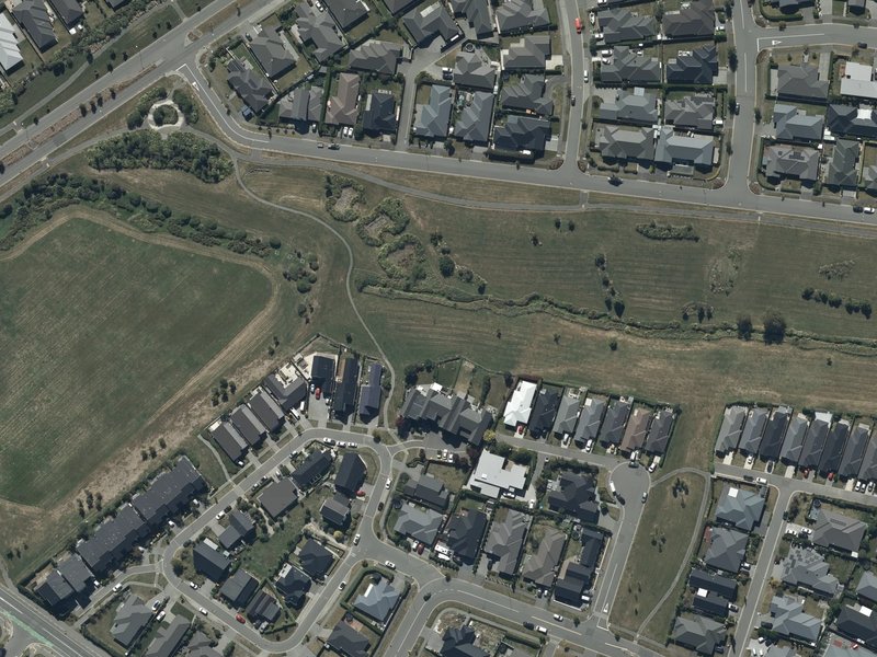 aerial view of Kahurangi 3 Drainage Reserve and the ground around it