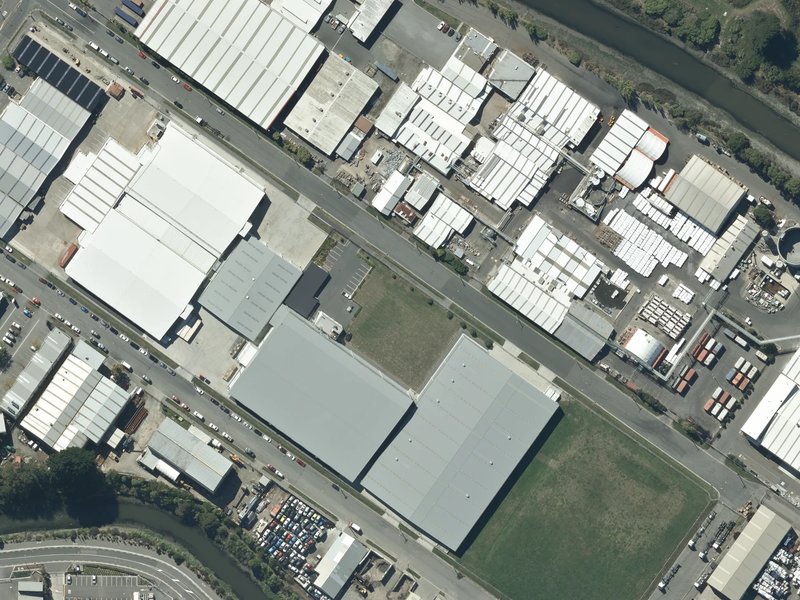 aerial view of Heathcote Riverbank True Right and the ground around it