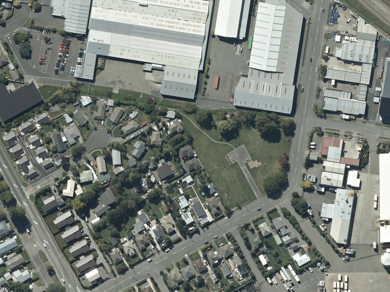aerial view of Curries Reserve and the ground around it