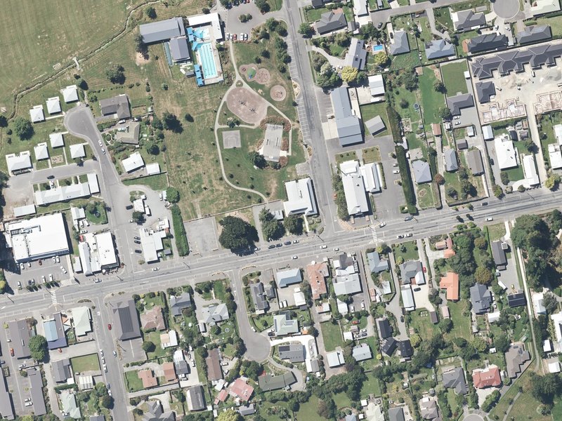aerial view of Oxford Service Centre and the ground around it
