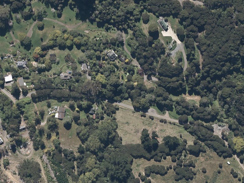 aerial view of Grehan Stream Esplanade Reserve and the ground around it