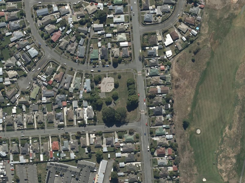 aerial view of Pagoda Playground and the ground around it