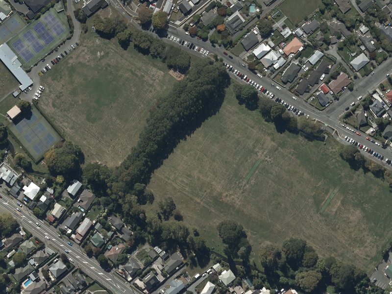 aerial view of Spreydon Domain and the ground around it