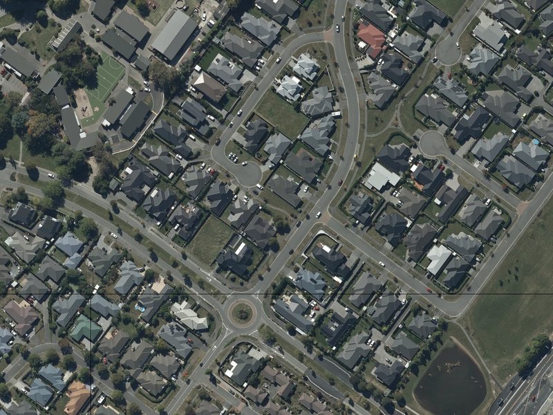 aerial view of Malachy Drainage Reserve and the ground around it