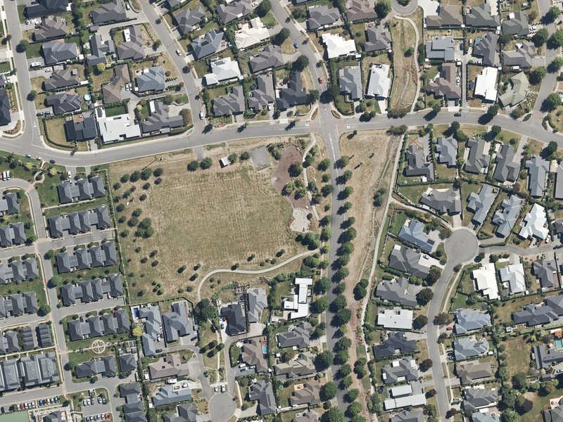 aerial view of Oakwood Park and the ground around it