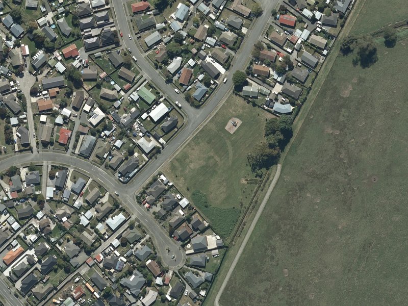aerial view of Delamare Park and the ground around it