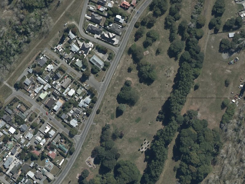 aerial view of Kainga Park and the ground around it