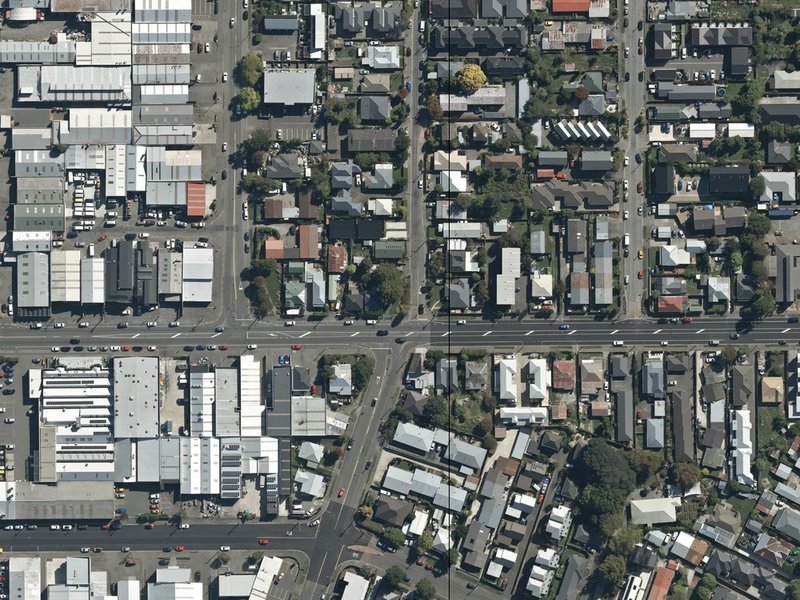 aerial view of Welcome Rest and the ground around it