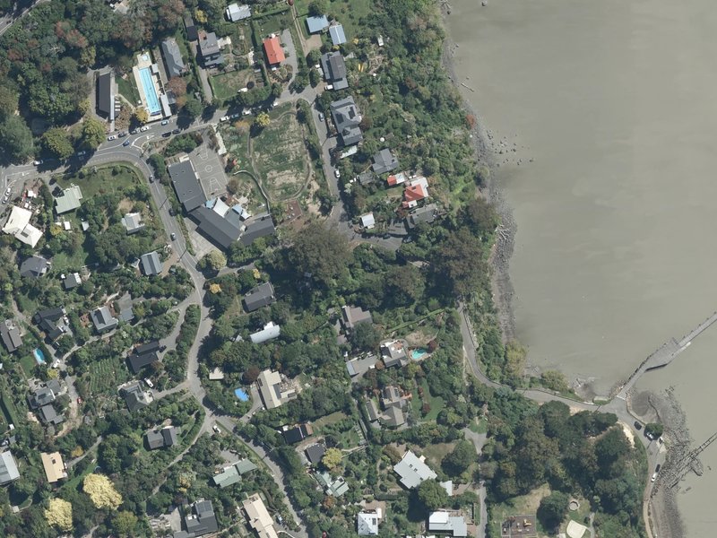 aerial view of Governors Bay Scenic Reserve and the ground around it