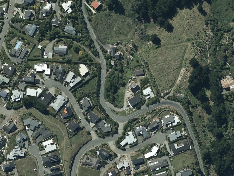aerial view of Harakeke Reserve and the ground around it