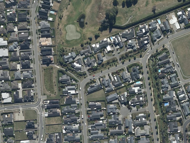 aerial view of Waterstock 2 Drainage Reserve and the ground around it