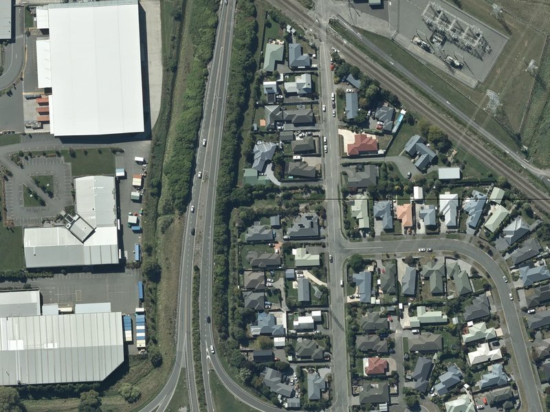 aerial view of Scruttons Reserve and the ground around it