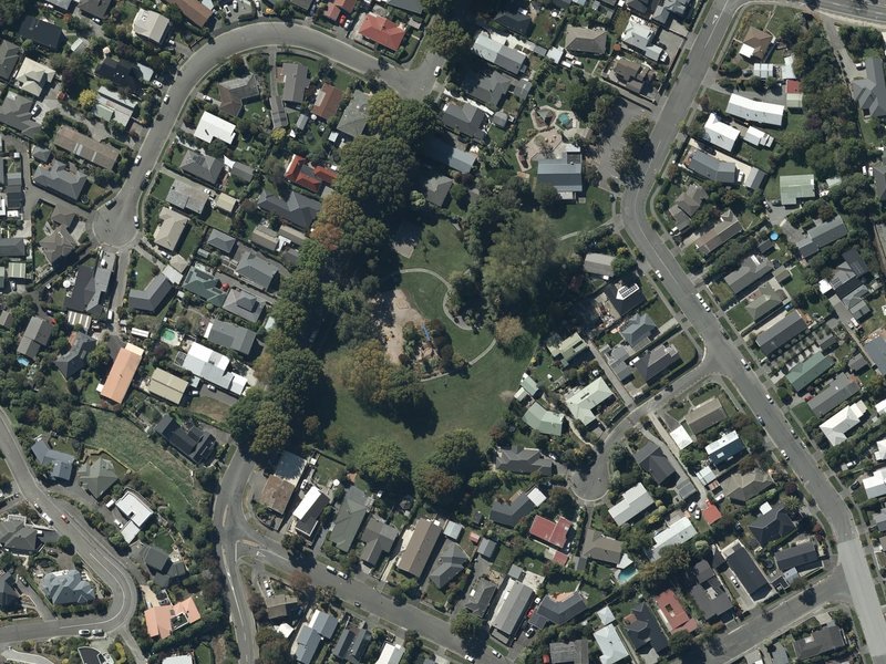 aerial view of Holliss Reserve and the ground around it