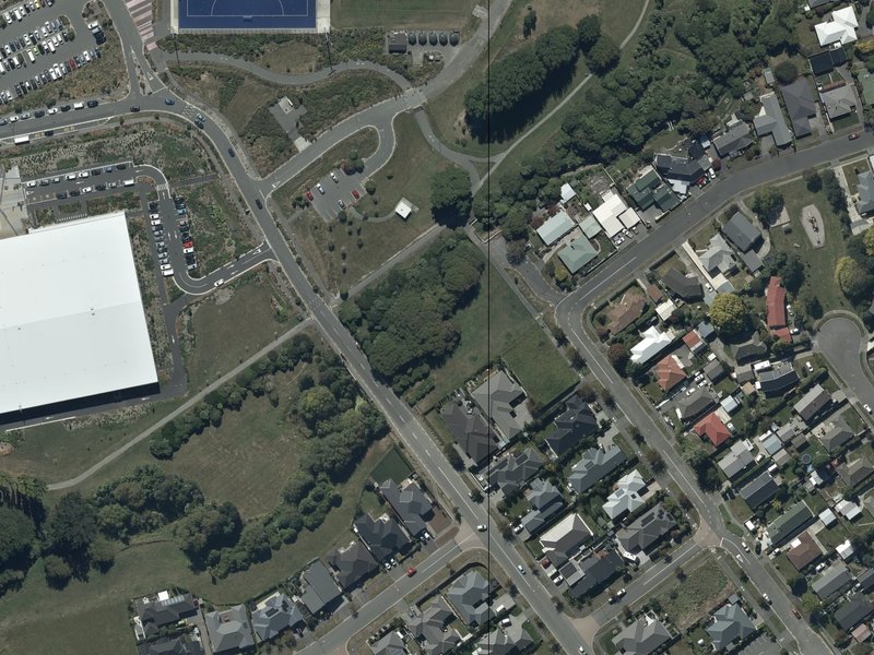 aerial view of Templetons Esplanade Reserve and the ground around it