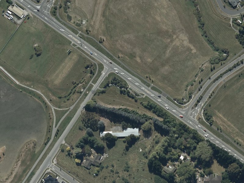 aerial view of Awatea South Basin 2 Drainage Reserve and the ground around it
