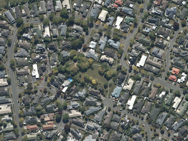 aerial view of Hyde Park and the ground around it