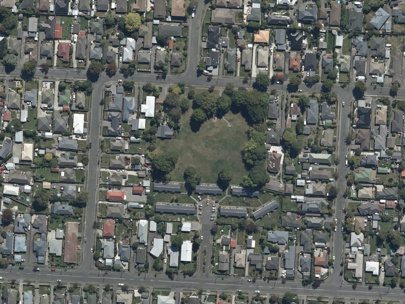aerial view of Dunedin Reserve and the ground around it