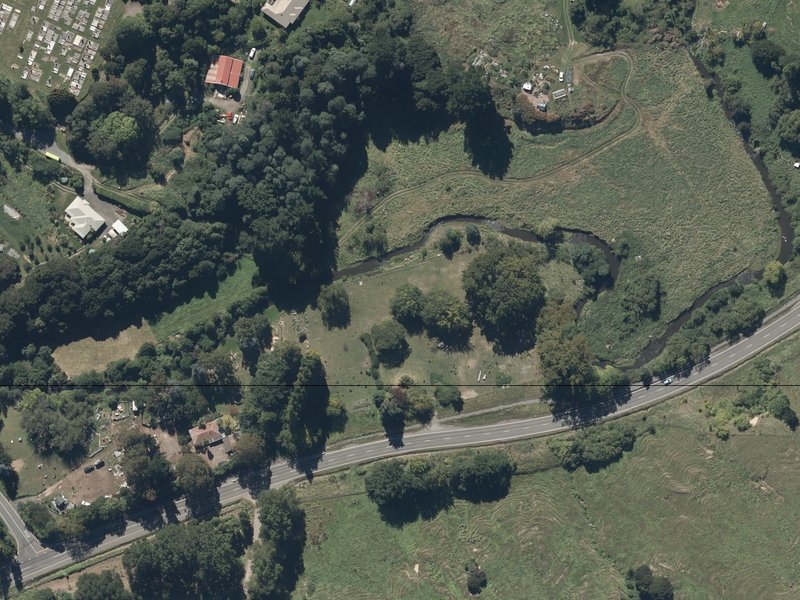 aerial view of Little River Education House and the ground around it