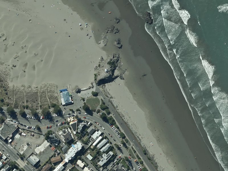 aerial view of Cave Rock Reserve and the ground around it