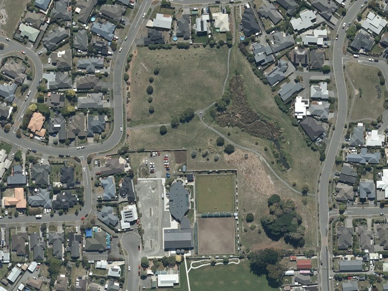 aerial view of Arthur Adcock Memorial Reserve and the ground around it