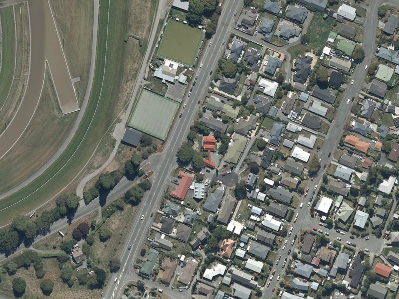 aerial view of Chokebore Reserve and the ground around it