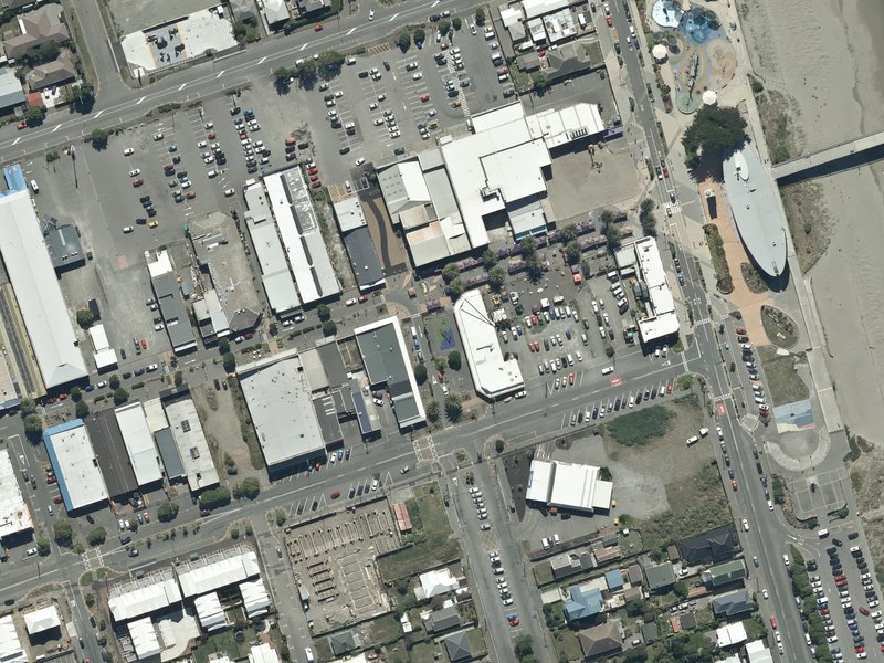 aerial view of New Brighton Mall Playground and the ground around it