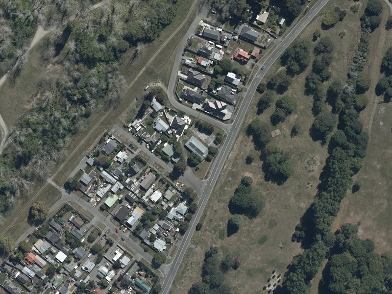 aerial view of Kainga Hall Reserve and the ground around it
