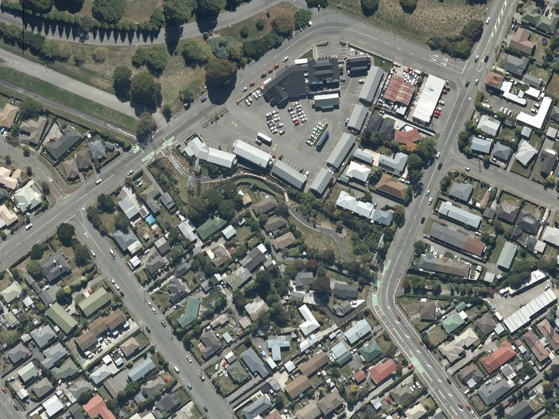aerial view of Paparua Stream Reserve and the ground around it