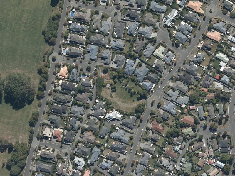 aerial view of Benmore Gardens Reserve and the ground around it