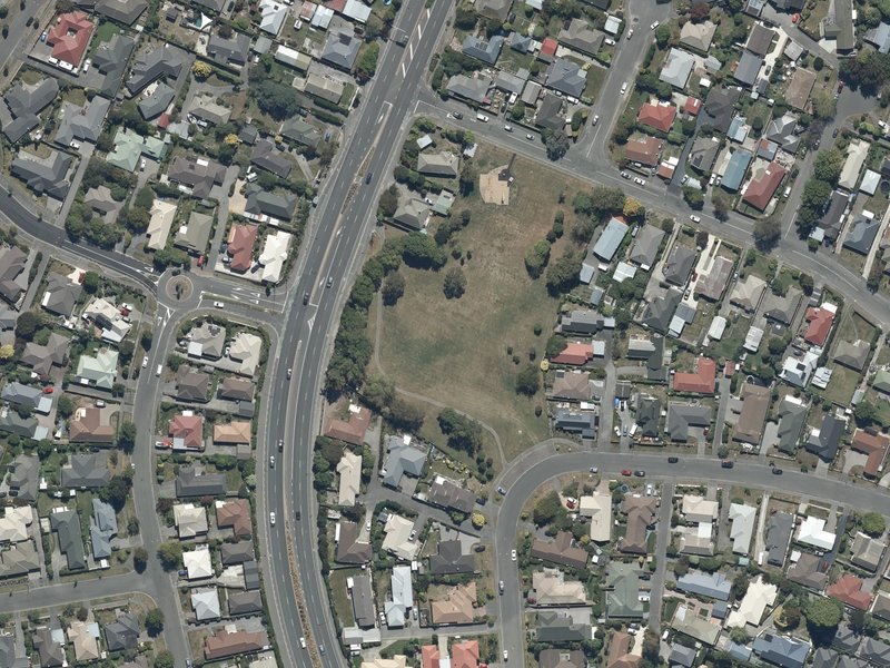 aerial view of Rosella Reserve and the ground around it