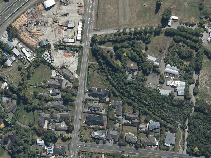 aerial view of Smacks Creek Riverbank Reserve and the ground around it