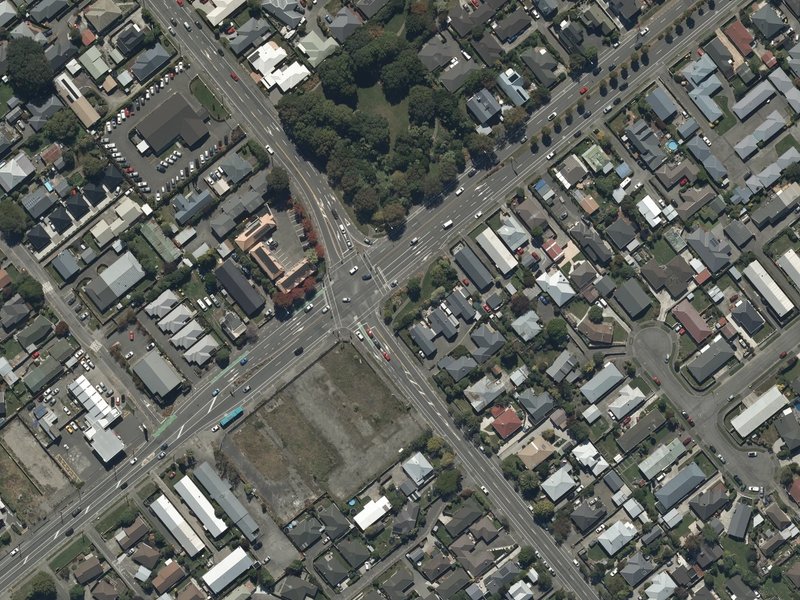 aerial view of Lincoln Park and the ground around it