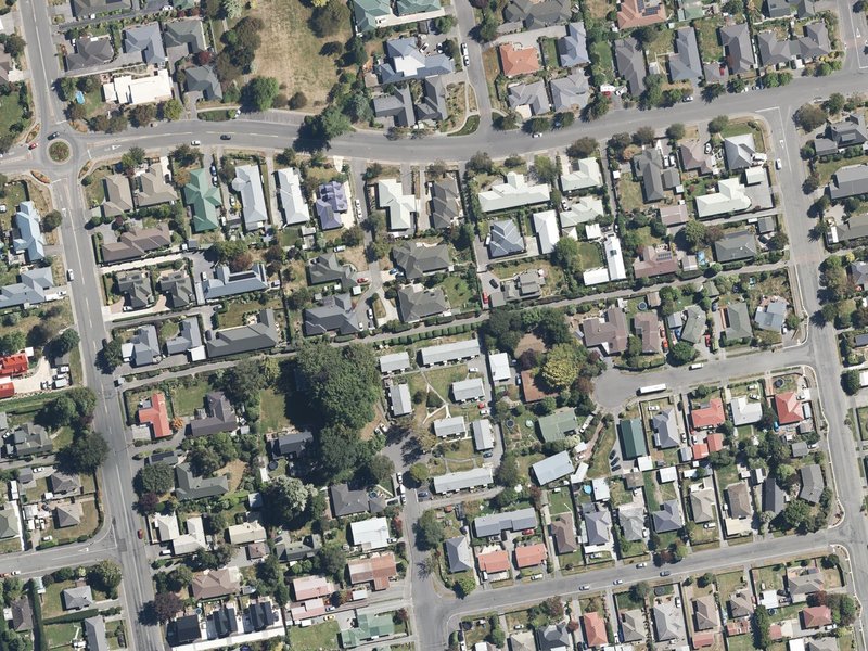 aerial view of North Drain Accessway and the ground around it
