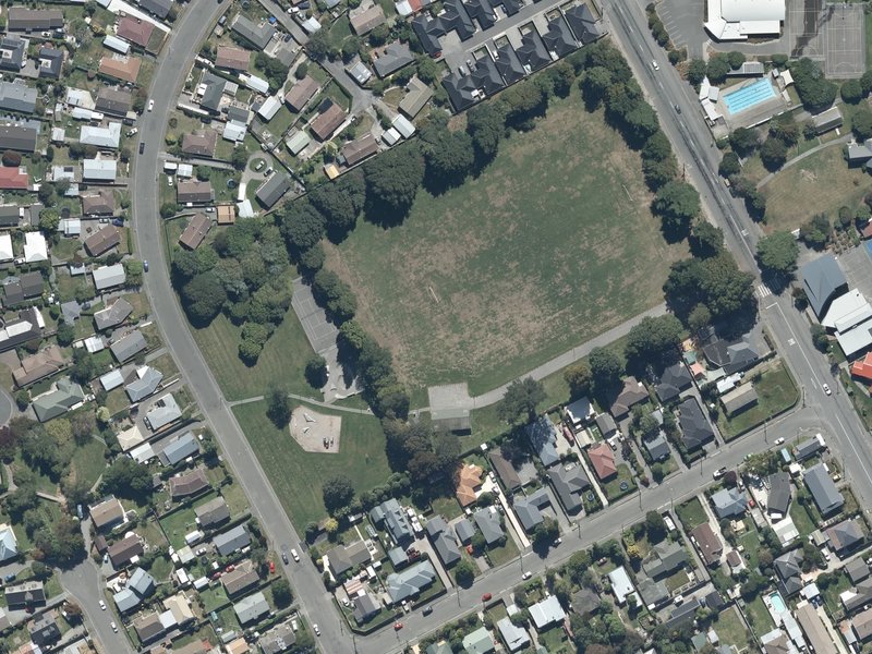 aerial view of Templeton Domain and the ground around it