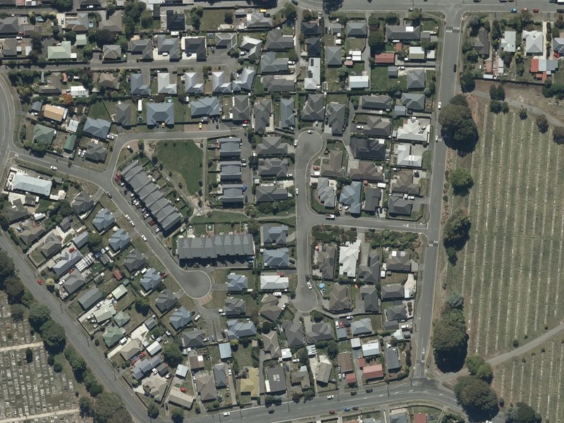 aerial view of Merrilees Reserve and the ground around it