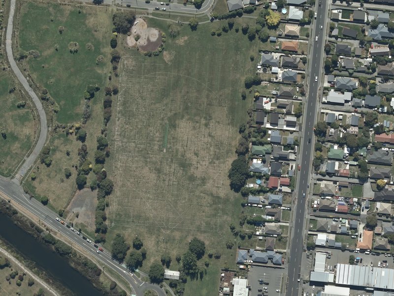 aerial view of Bower Park and the ground around it