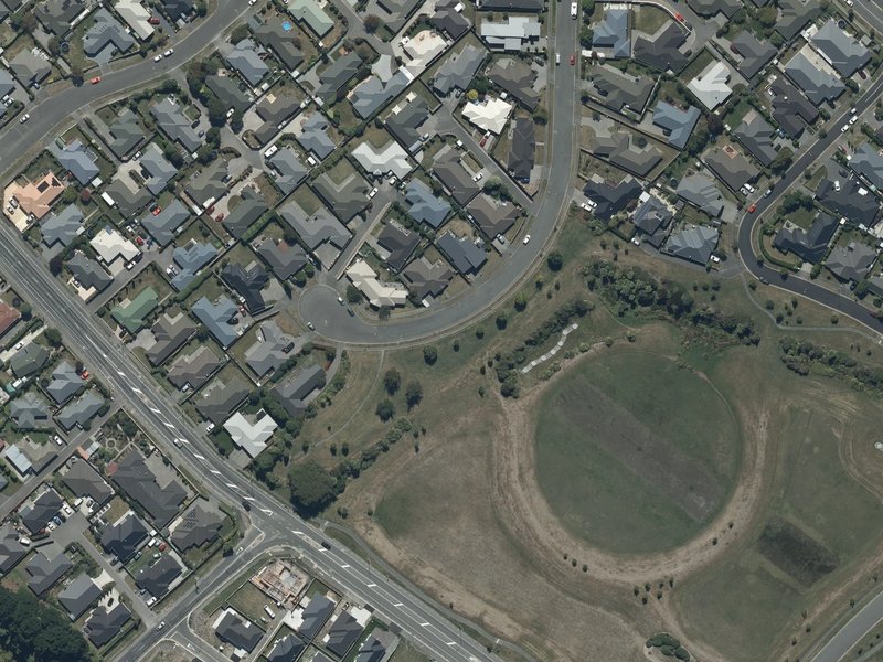 aerial view of Awatea Basin and the ground around it