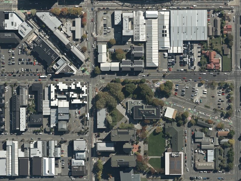 aerial view of Wilson Park and the ground around it
