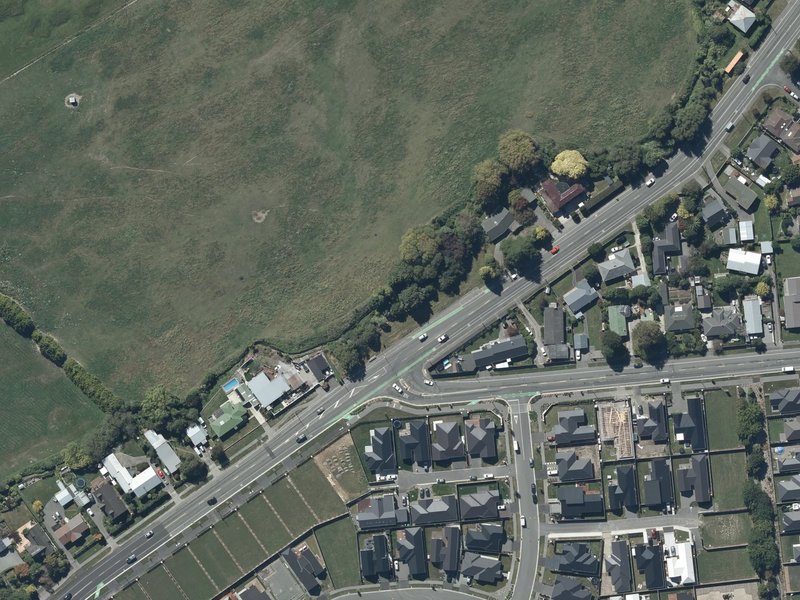 aerial view of Nottingham Stream Reserve and the ground around it