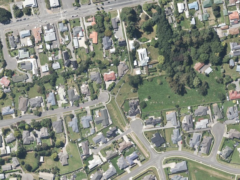 aerial view of Thornton Estate Reserve and the ground around it