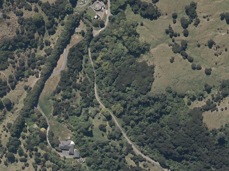 aerial view of Aylmers Valley Esplanade Reserve and the ground around it
