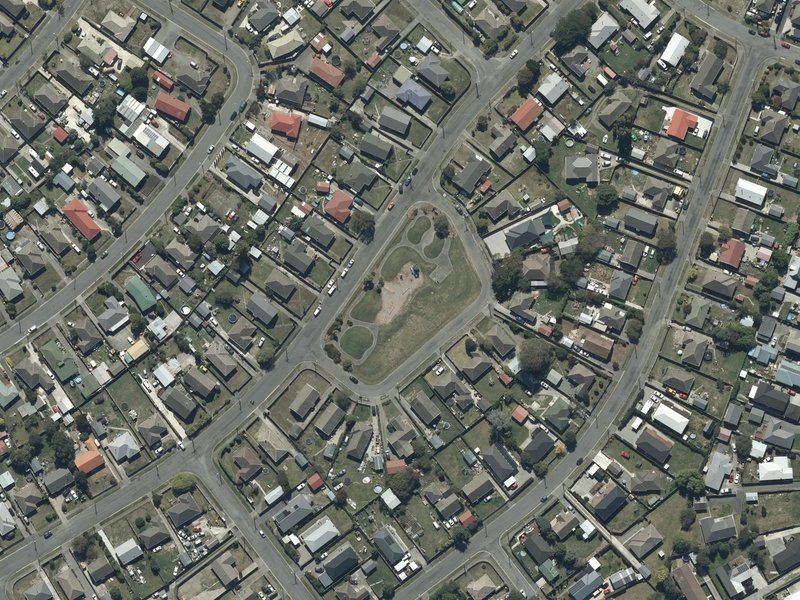 aerial view of Carisbrook Playground and the ground around it