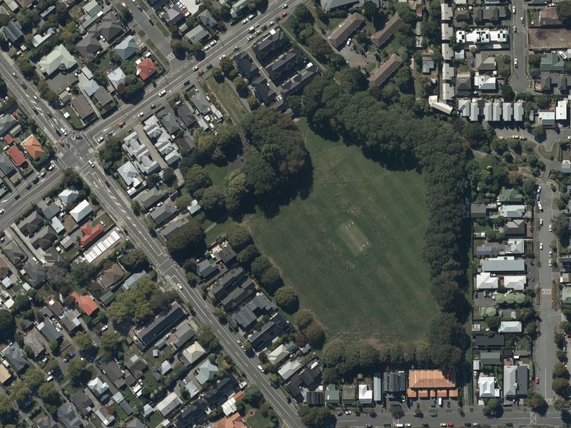 aerial view of Bradford Park and the ground around it