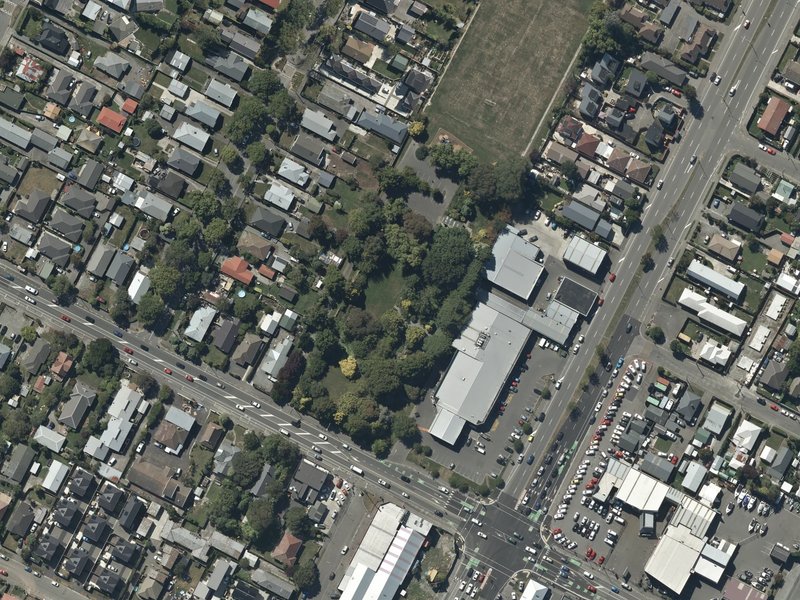 aerial view of Edmonds Factory Garden and the ground around it