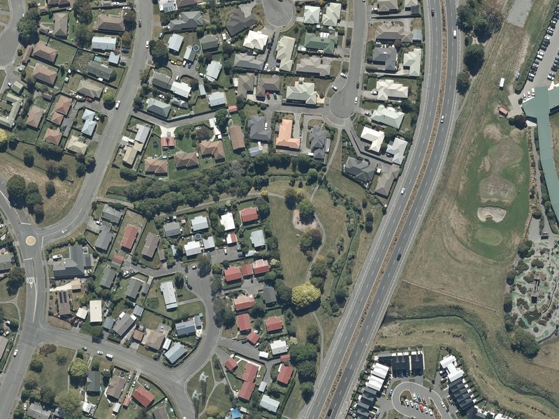 aerial view of Arcon Stream Reserve and the ground around it