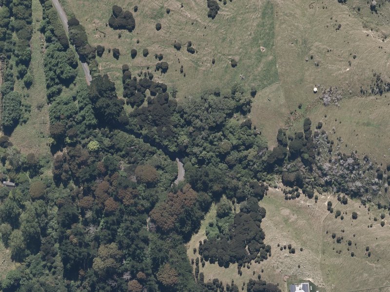 aerial view of Pigeon Bay Park and the ground around it